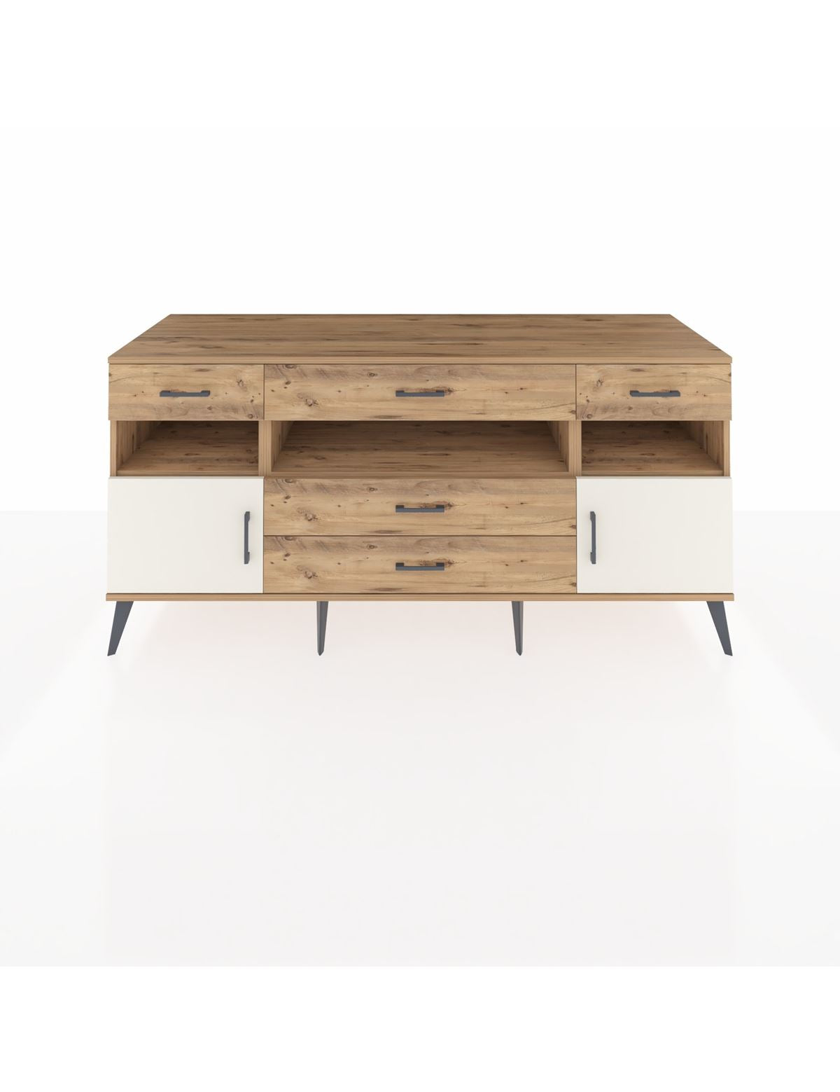 Kronos Konsol 3 Raflı 5 Çekmeceli 2 Kapaklı 176x59x83 - S610M016V24C