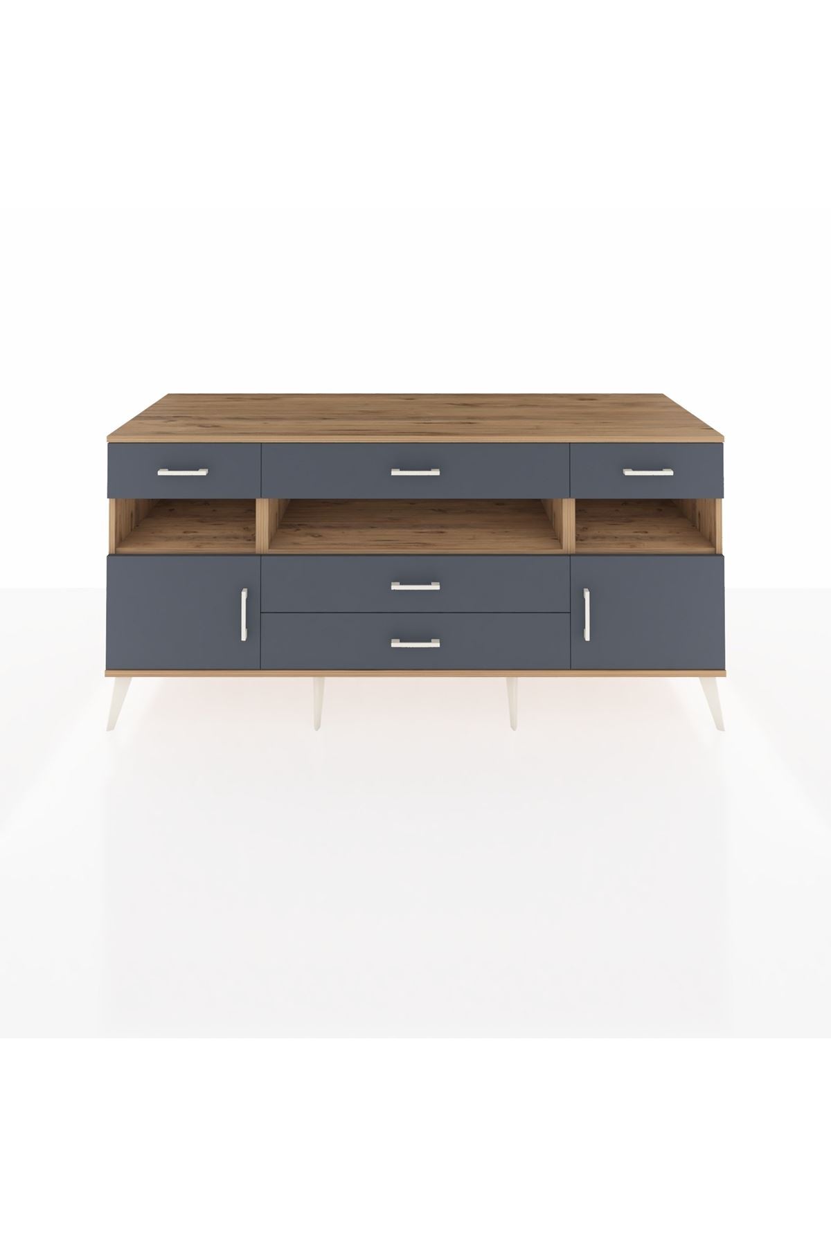 Kronos Konsol 3 Raflı 5 Çekmeceli 2 Kapaklı 176x59x83 - S610M016V26C