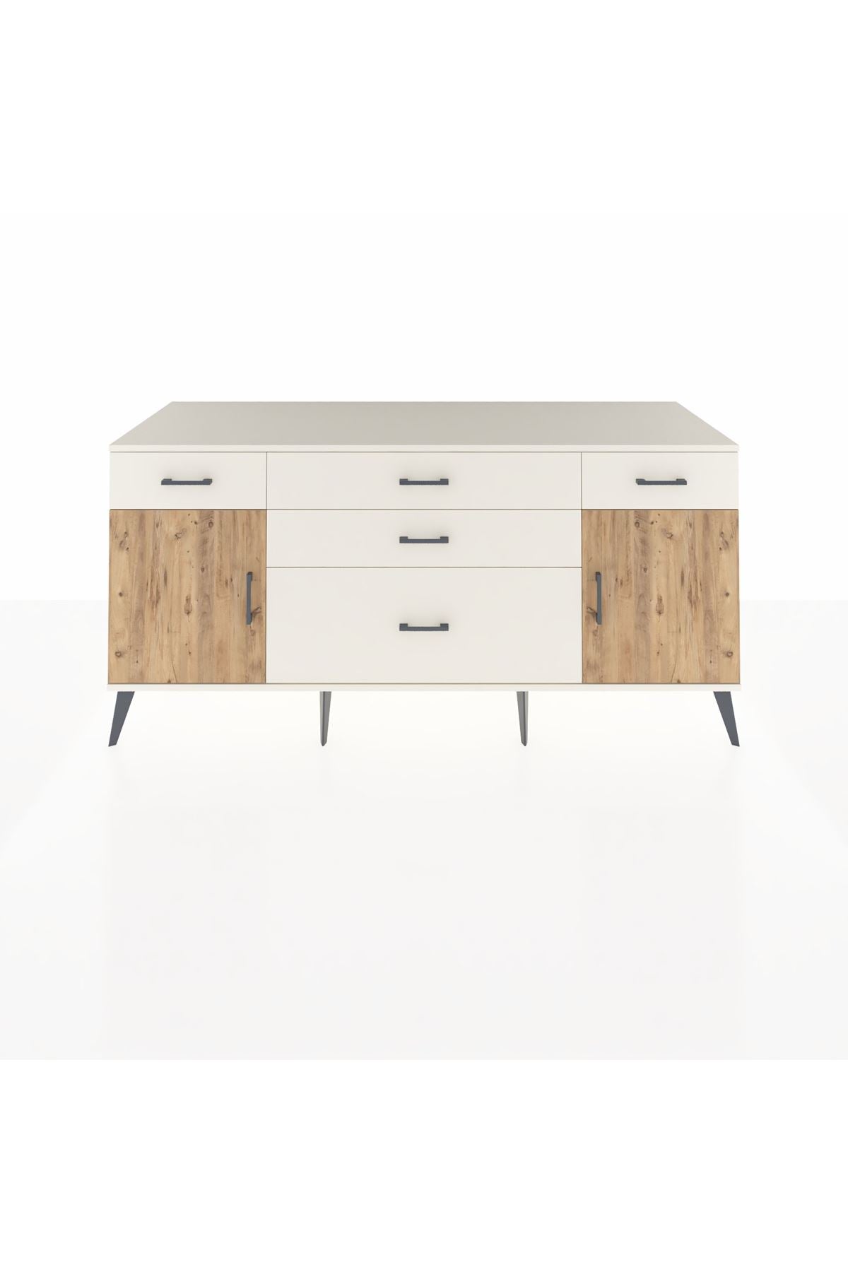 Kronos Konsol 2 Raflı 5 Çekmeceli 2 Kapaklı 176x59x83 - S610M017V01C