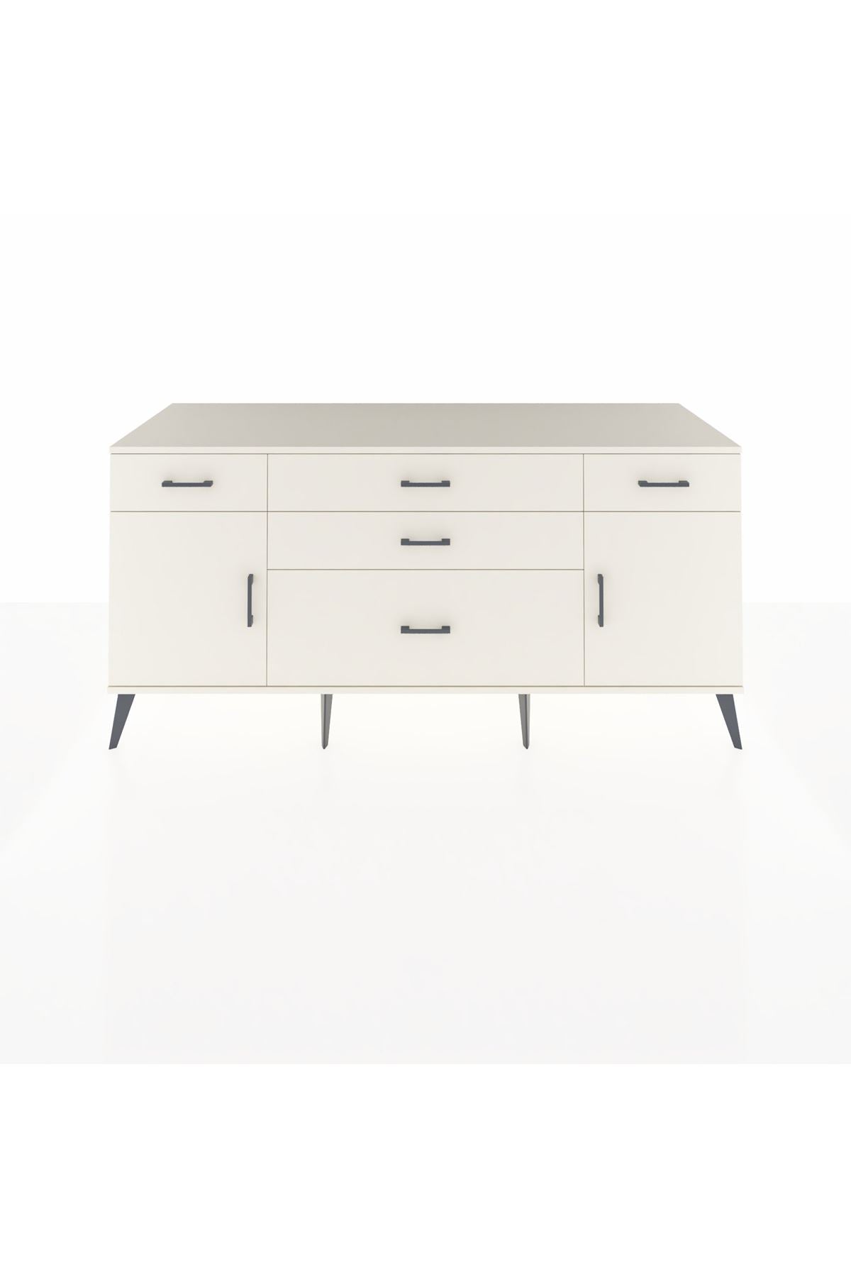 Kronos Konsol 2 Raflı 5 Çekmeceli 2 Kapaklı 176x59x83 - S610M017V04C