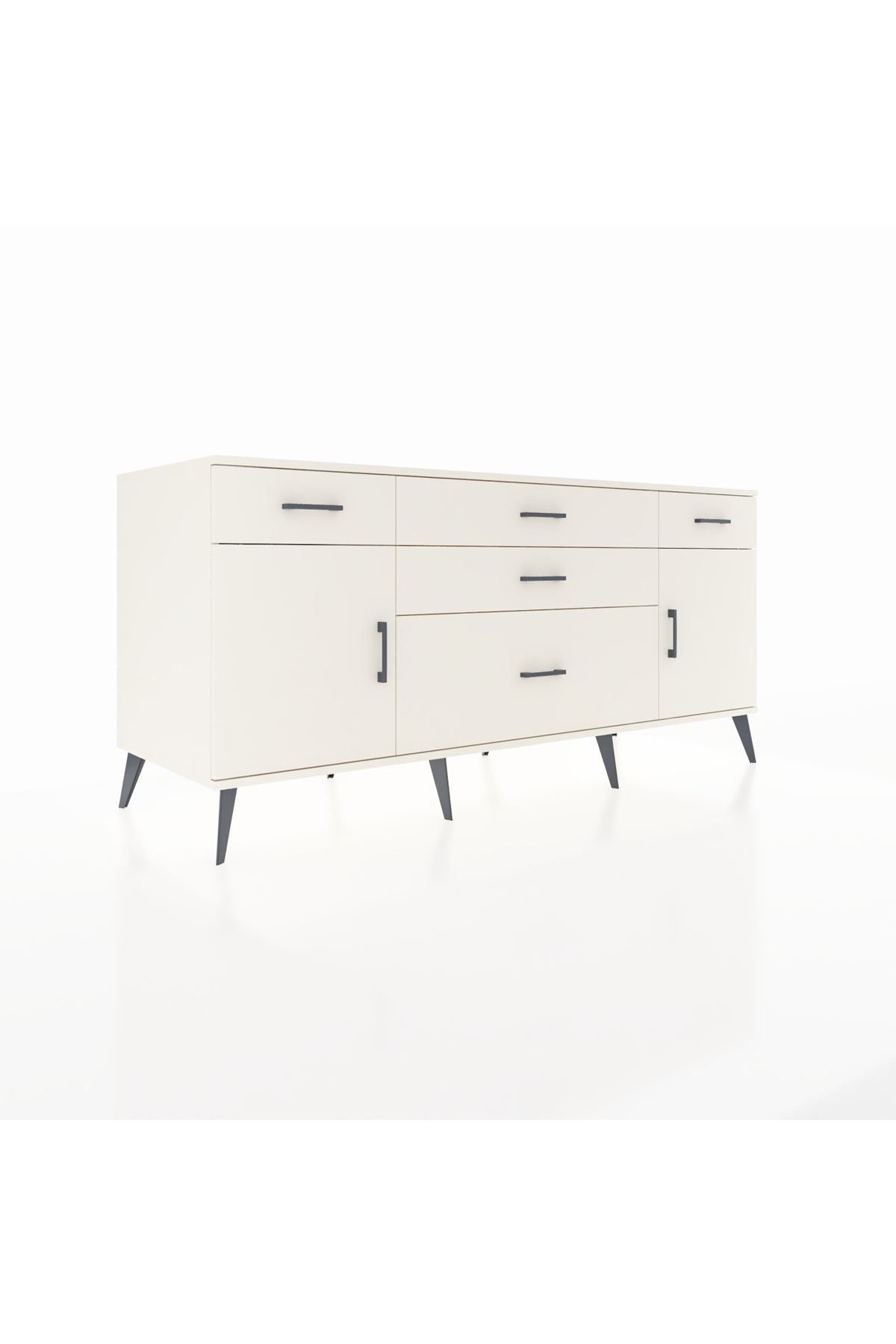 Kronos Konsol 2 Raflı 5 Çekmeceli 2 Kapaklı 176x59x83 - S610M017V04C