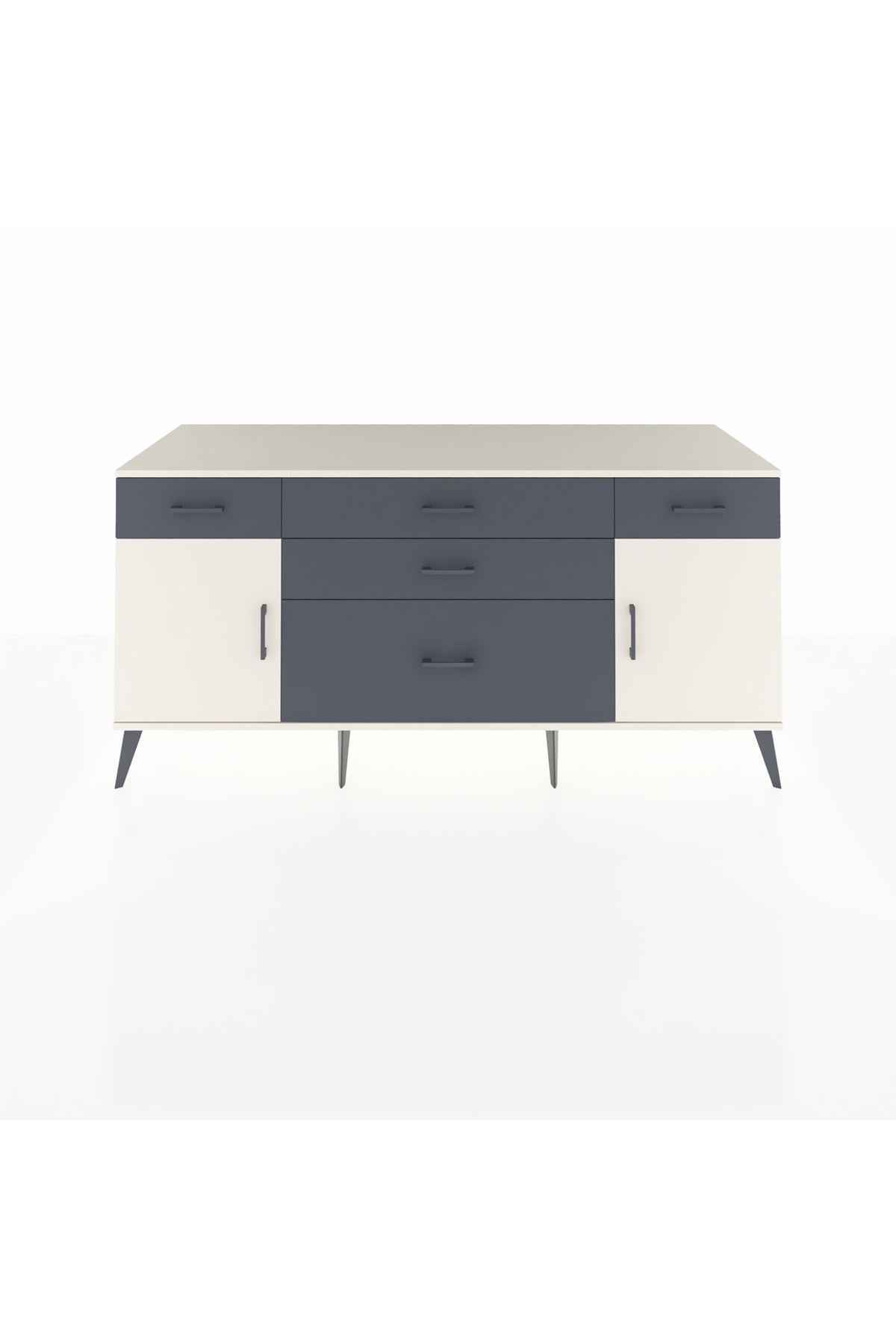 Kronos Konsol 2 Raflı 5 Çekmeceli 2 Kapaklı 176x59x83 - S610M017V05C