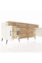 Kronos Konsol 2 Raflı 5 Çekmeceli 2 Kapaklı 176x59x83 - S610M017V06C