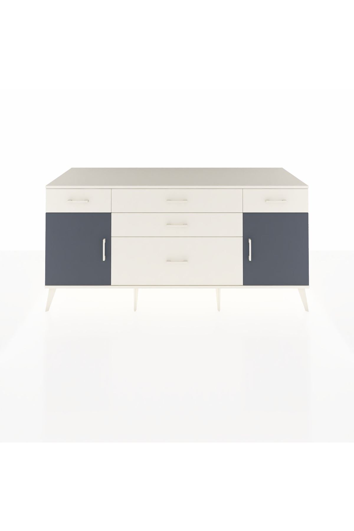 Kronos Konsol 2 Raflı 5 Çekmeceli 2 Kapaklı 176x59x83 - S610M017V07C