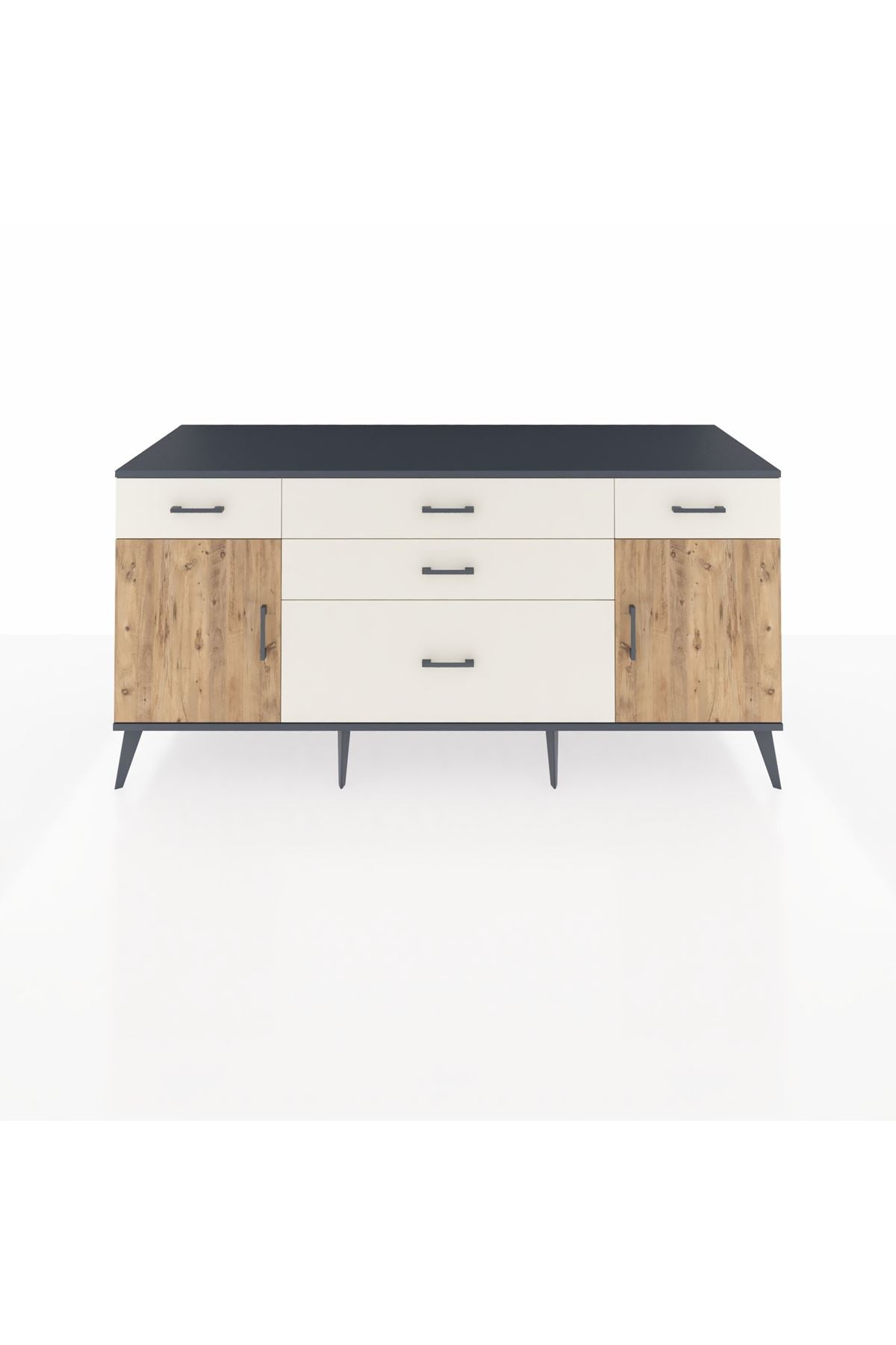 Kronos Konsol 2 Raflı 5 Çekmeceli 2 Kapaklı 176x59x83 - S610M017V10C