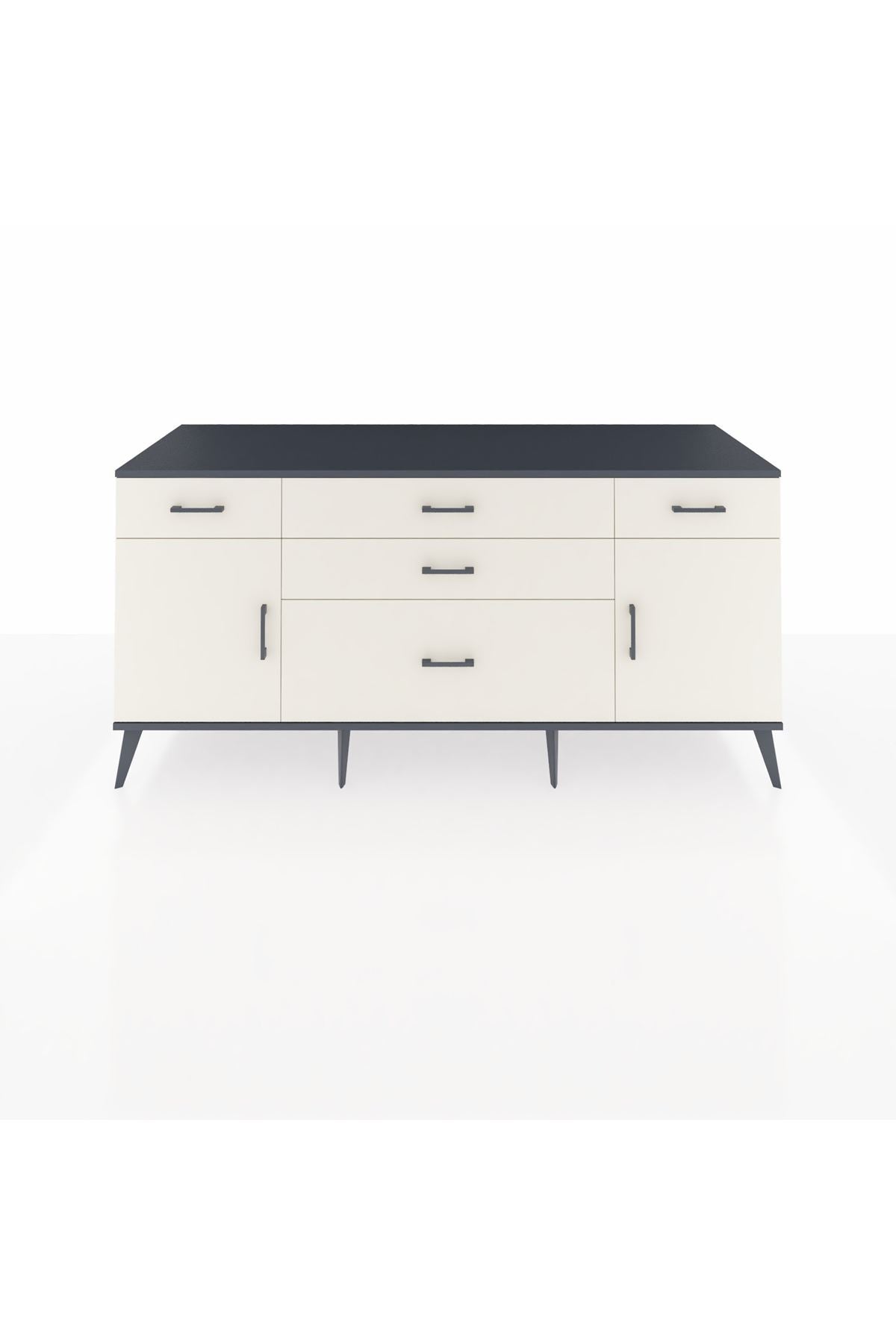 Kronos Konsol 2 Raflı 5 Çekmeceli 2 Kapaklı 176x59x83 - S610M017V13C