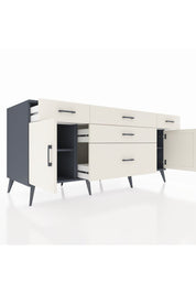 Kronos Konsol 2 Raflı 5 Çekmeceli 2 Kapaklı 176x59x83 - S610M017V13C