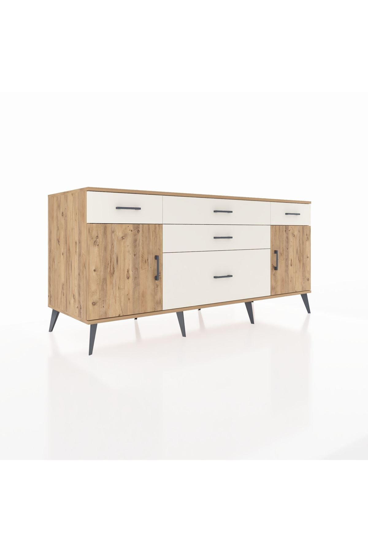 Kronos Konsol 2 Raflı 5 Çekmeceli 2 Kapaklı 176x59x83 - S610M017V19C