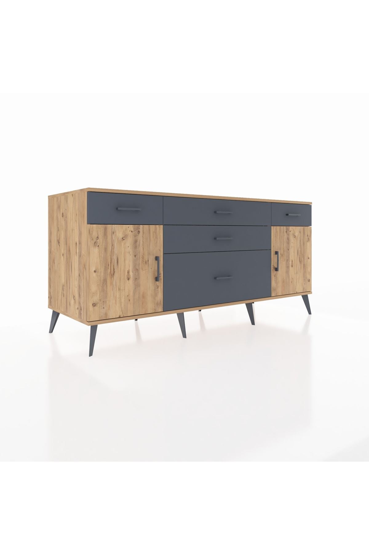 Kronos Konsol 2 Raflı 5 Çekmeceli 2 Kapaklı 176x59x83 - S610M017V20C