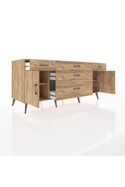 Kronos Konsol 2 Raflı 5 Çekmeceli 2 Kapaklı 176x59x83 - S610M017V21C