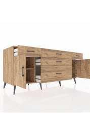 Kronos Konsol 2 Raflı 5 Çekmeceli 2 Kapaklı 176x59x83 - S610M017V21C