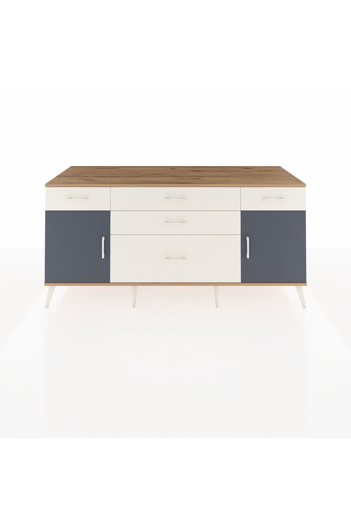 Kronos Konsol 2 Raflı 5 Çekmeceli 2 Kapaklı 176x59x83 - S610M017V25C