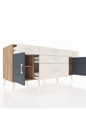 Kronos Konsol 2 Raflı 5 Çekmeceli 2 Kapaklı 176x59x83 - S610M017V25C