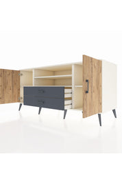 Kronos Konsol 4 Raflı 2 Çekmeceli 2 Kapaklı 176x59x83 - S610M018V02C