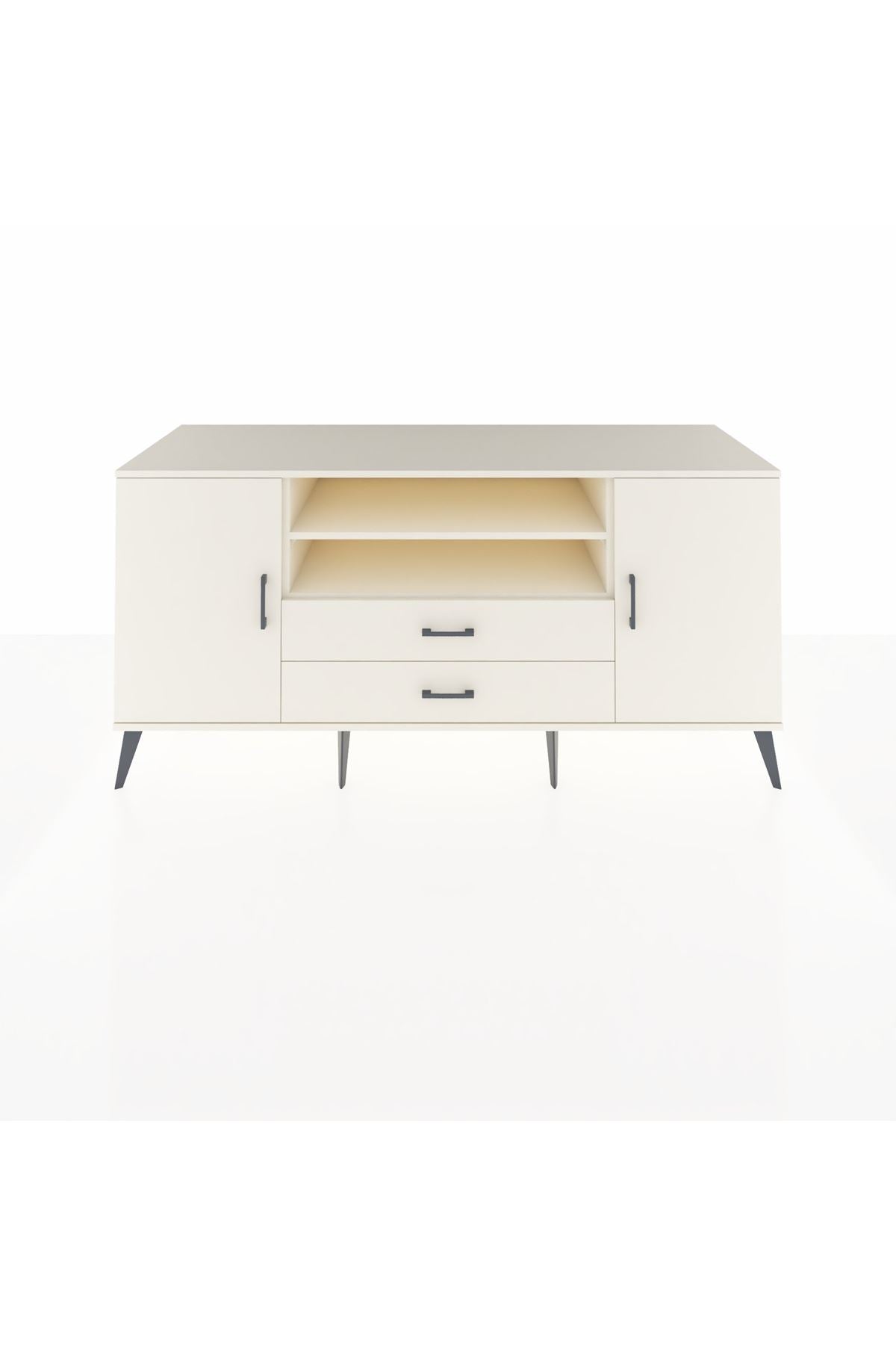 Kronos Konsol 4 Raflı 2 Çekmeceli 2 Kapaklı 176x59x83 - S610M018V04C