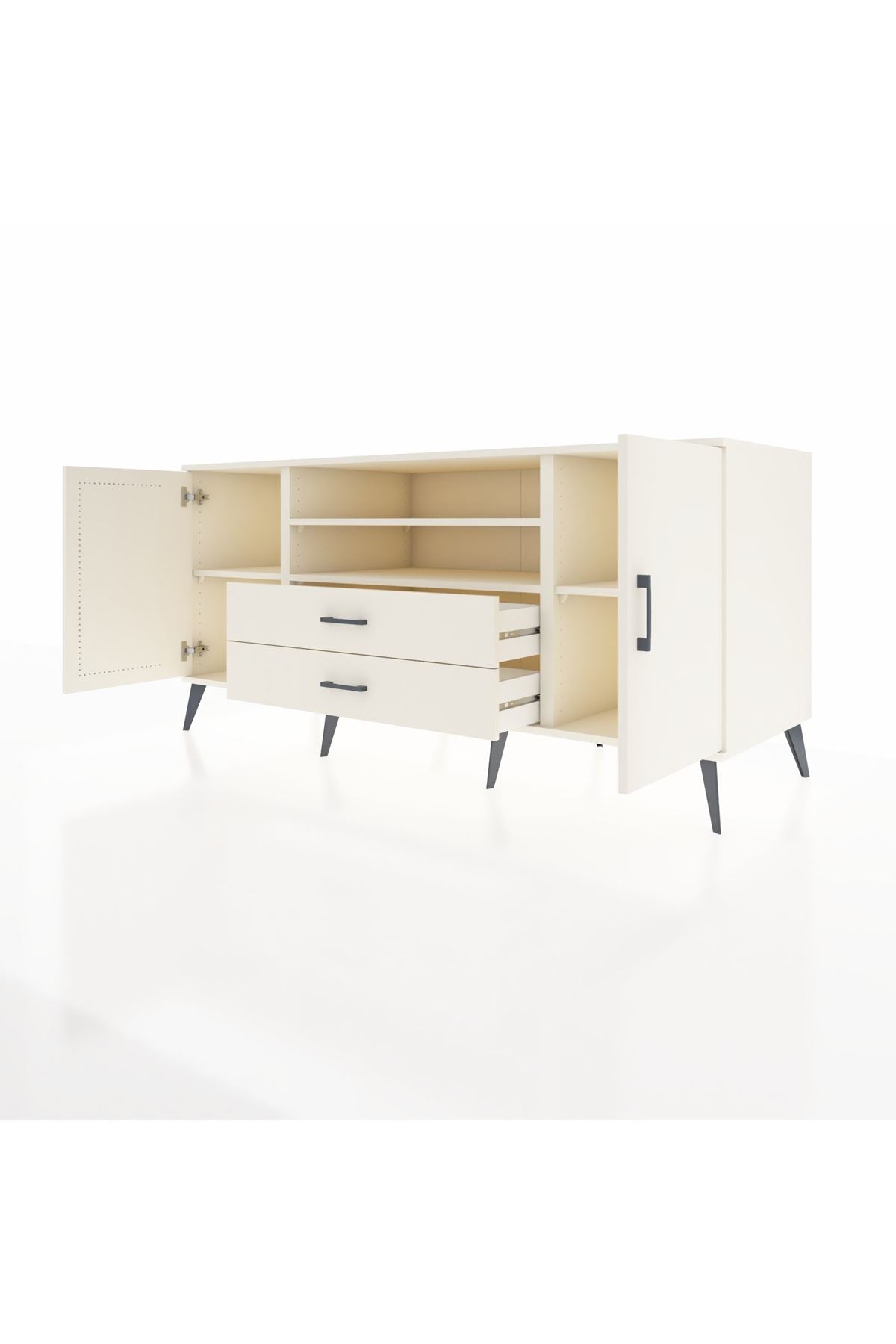 Kronos Konsol 4 Raflı 2 Çekmeceli 2 Kapaklı 176x59x83 - S610M018V04C