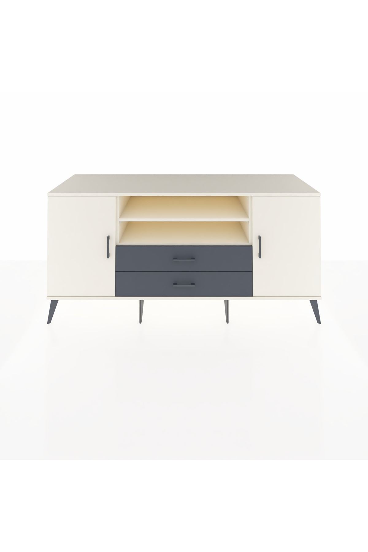 Kronos Konsol 4 Raflı 2 Çekmeceli 2 Kapaklı 176x59x83 - S610M018V05C