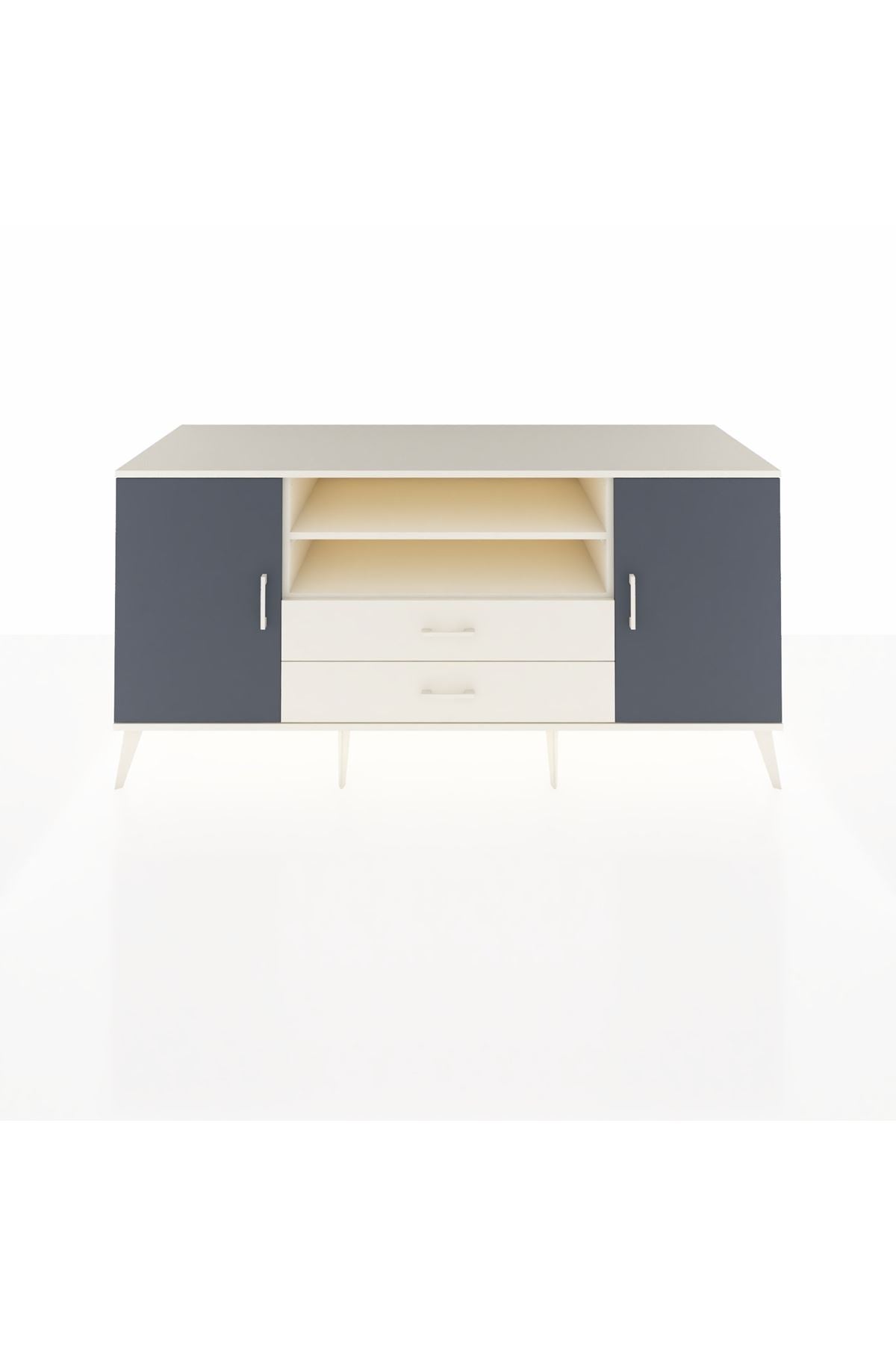 Kronos Konsol 4 Raflı 2 Çekmeceli 2 Kapaklı 176x59x83 - S610M018V07C