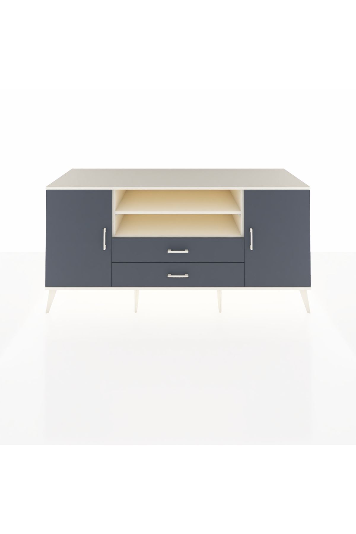 Kronos Konsol 4 Raflı 2 Çekmeceli 2 Kapaklı 176x59x83 - S610M018V08C