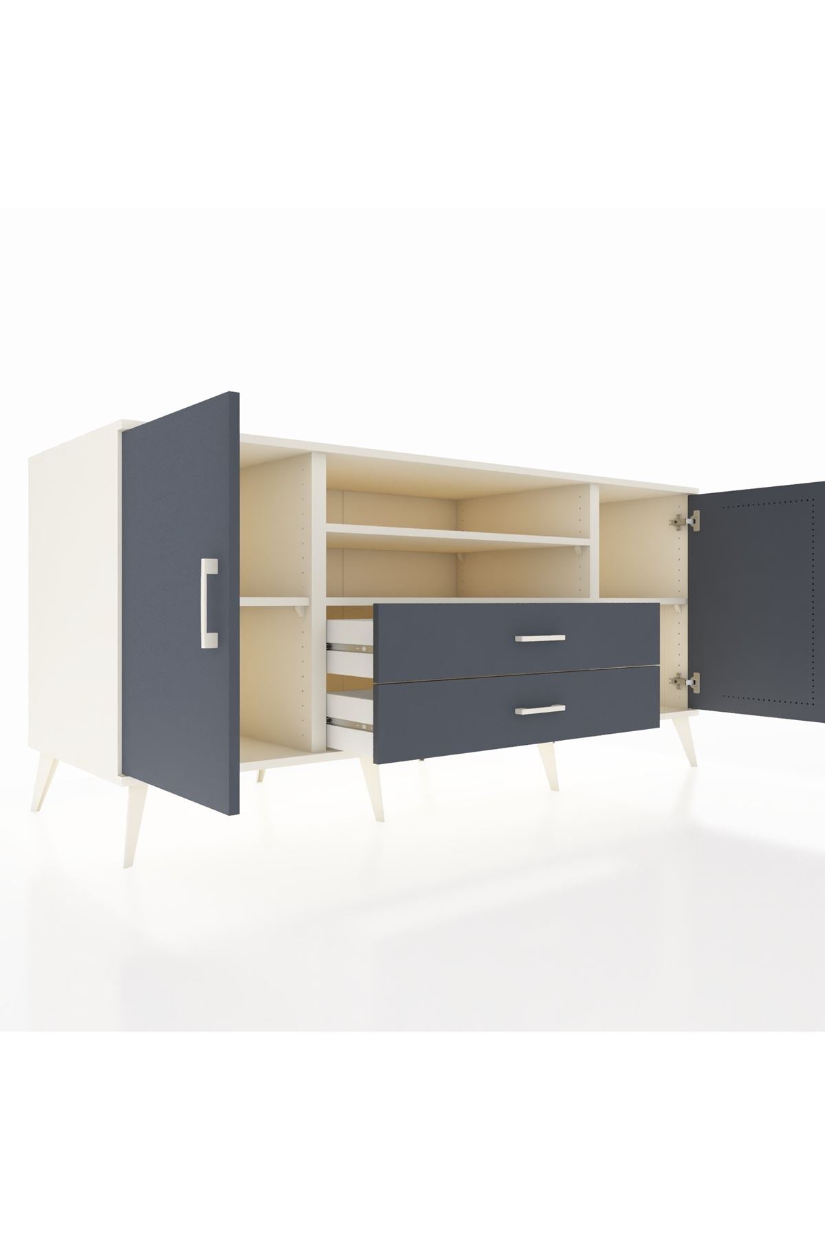 Kronos Konsol 4 Raflı 2 Çekmeceli 2 Kapaklı 176x59x83 - S610M018V08C