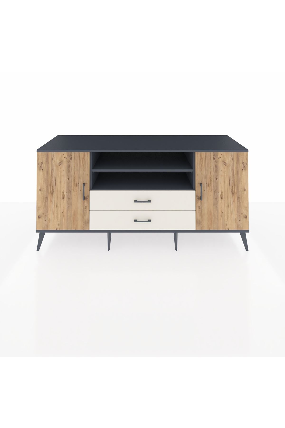 Kronos Konsol 4 Raflı 2 Çekmeceli 2 Kapaklı 176x59x83 - S610M018V10C