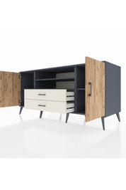 Kronos Konsol 4 Raflı 2 Çekmeceli 2 Kapaklı 176x59x83 - S610M018V10C