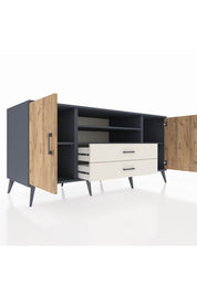 Kronos Konsol 4 Raflı 2 Çekmeceli 2 Kapaklı 176x59x83 - S610M018V10C