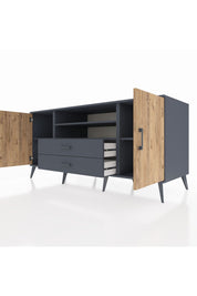 Kronos Konsol 4 Raflı 2 Çekmeceli 2 Kapaklı 176x59x83 - S610M018V11C