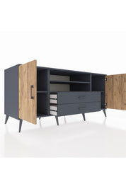 Kronos Konsol 4 Raflı 2 Çekmeceli 2 Kapaklı 176x59x83 - S610M018V11C