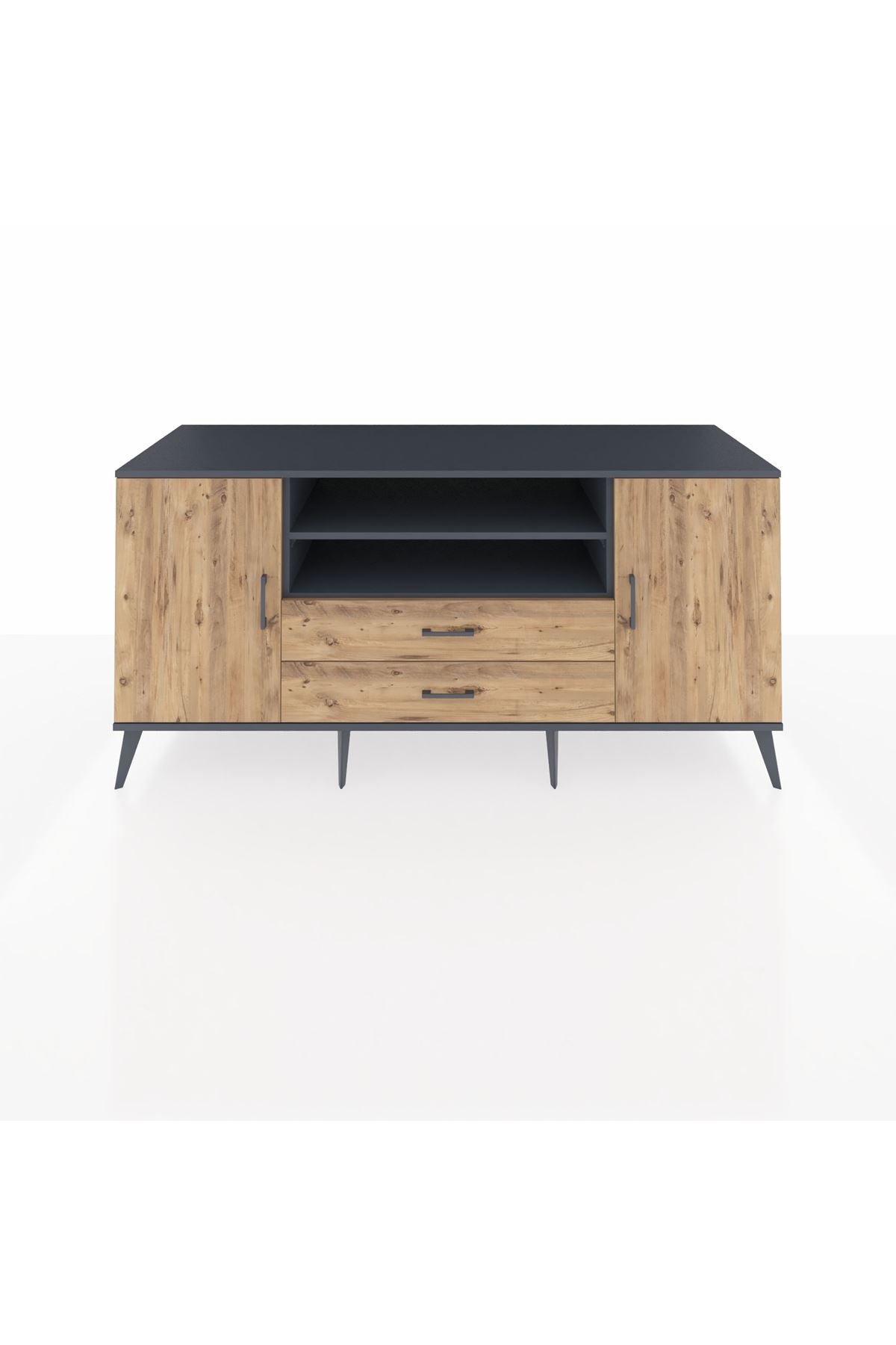 Kronos Konsol 4 Raflı 2 Çekmeceli 2 Kapaklı 176x59x83 - S610M018V12C