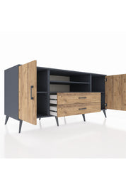 Kronos Konsol 4 Raflı 2 Çekmeceli 2 Kapaklı 176x59x83 - S610M018V12C