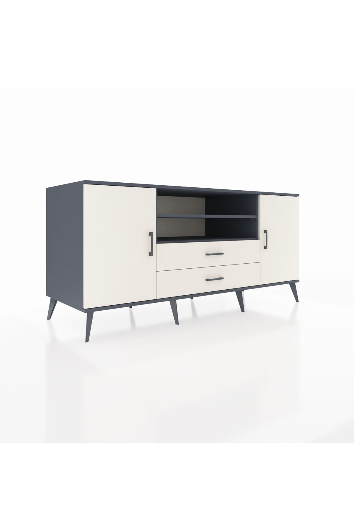 Kronos Konsol 4 Raflı 2 Çekmeceli 2 Kapaklı 176x59x83 - S610M018V13C