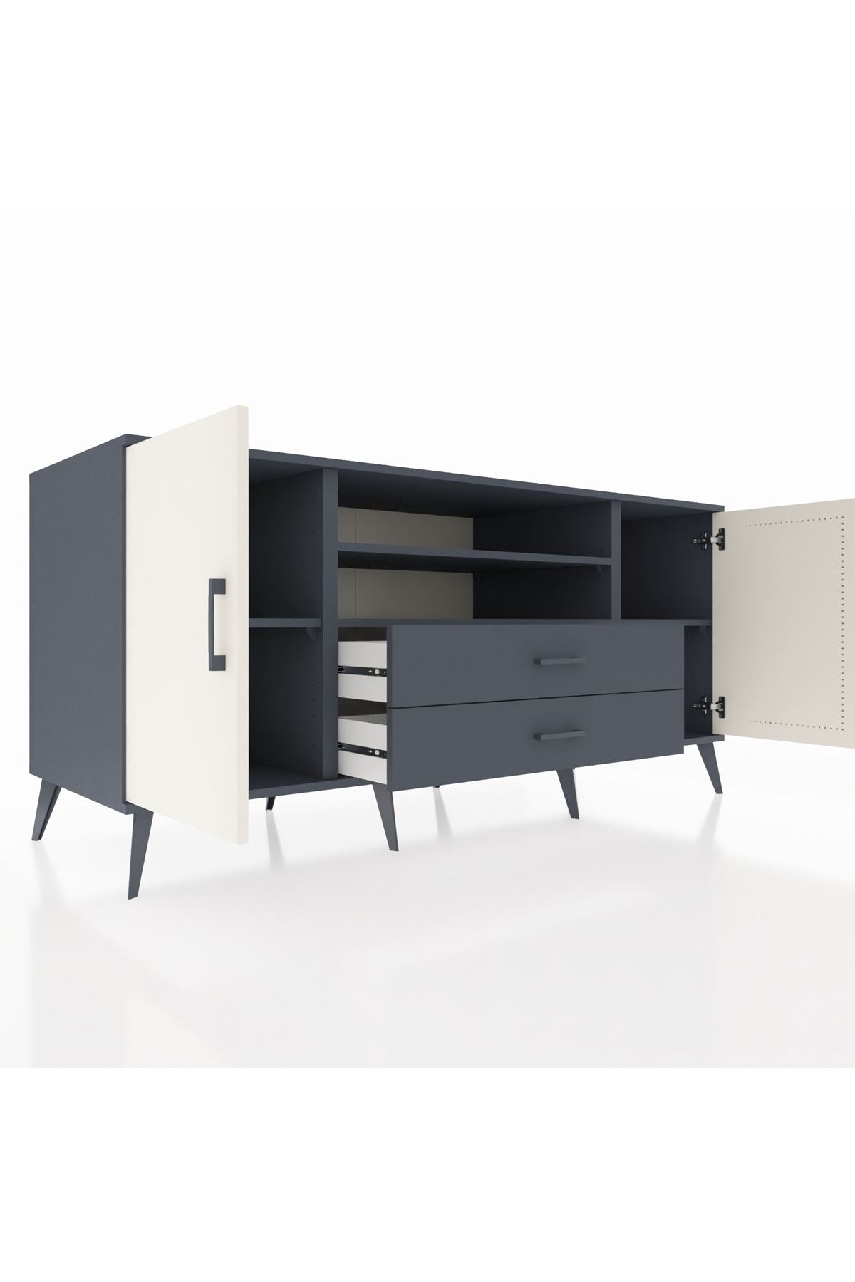 Kronos Konsol 4 Raflı 2 Çekmeceli 2 Kapaklı 176x59x83 - S610M018V14C