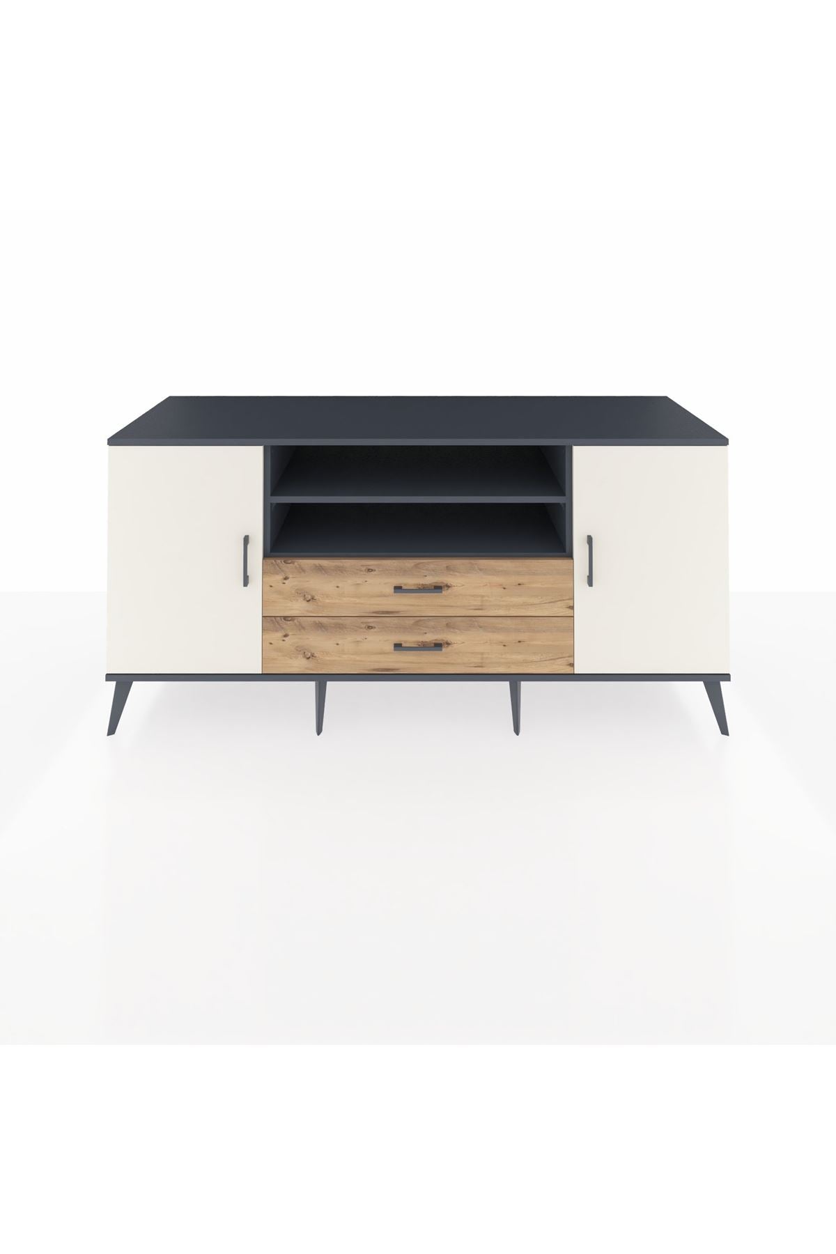 Kronos Konsol 4 Raflı 2 Çekmeceli 2 Kapaklı 176x59x83 - S610M018V15C