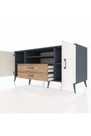 Kronos Konsol 4 Raflı 2 Çekmeceli 2 Kapaklı 176x59x83 - S610M018V15C