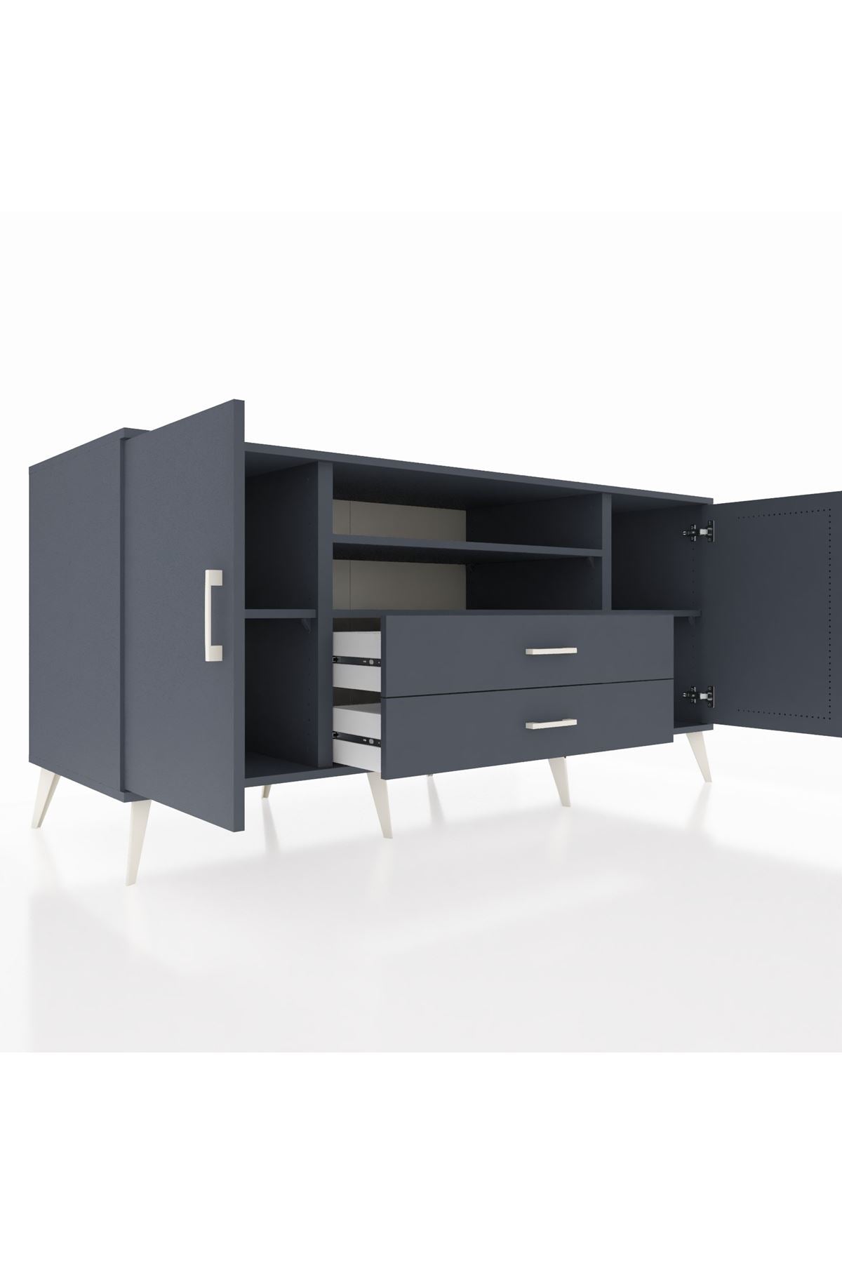 Kronos Konsol 4 Raflı 2 Çekmeceli 2 Kapaklı 176x59x83 - S610M018V17C