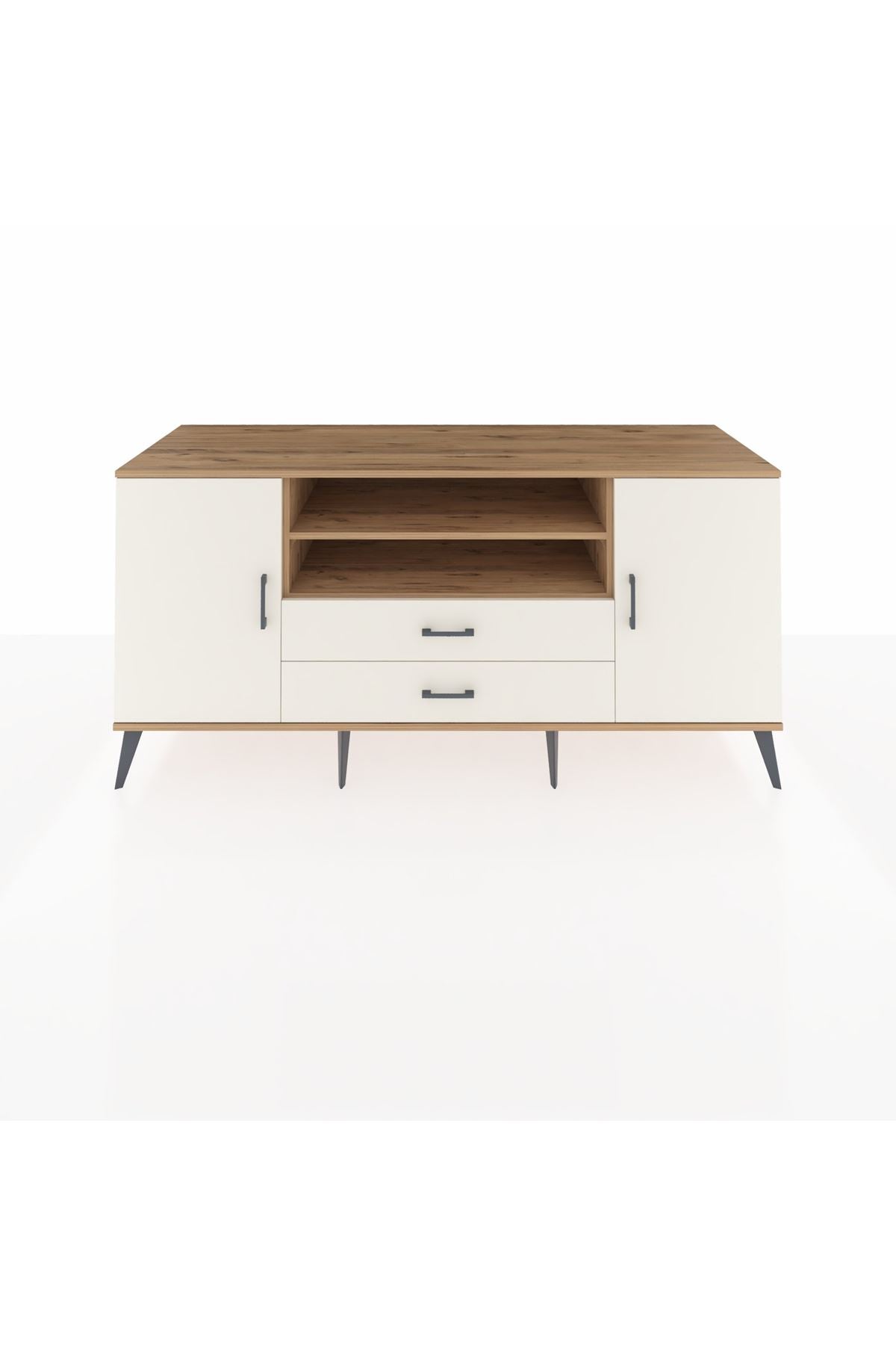 Kronos Konsol 4 Raflı 2 Çekmeceli 2 Kapaklı 176x59x83 - S610M018V22C