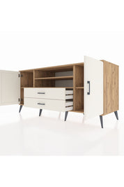 Kronos Konsol 4 Raflı 2 Çekmeceli 2 Kapaklı 176x59x83 - S610M018V22C