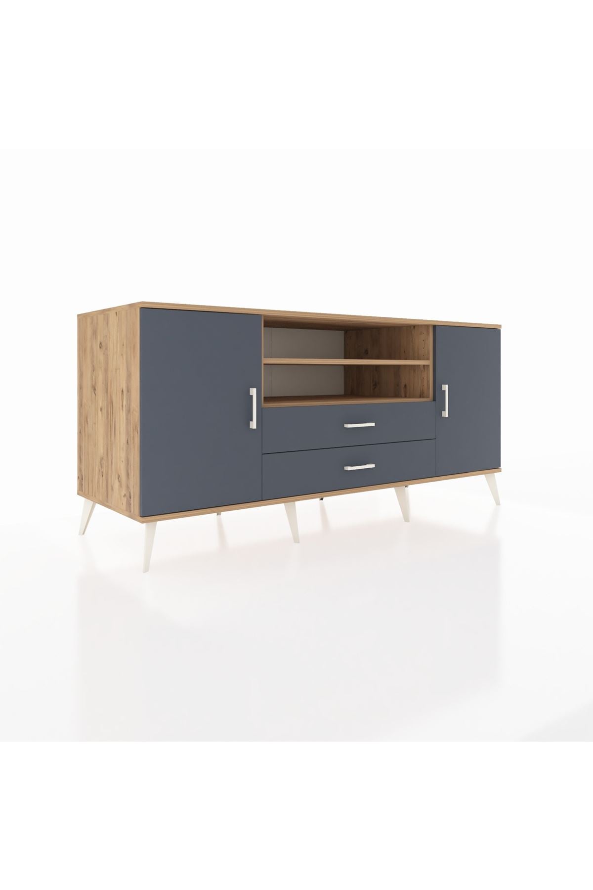 Kronos Konsol 4 Raflı 2 Çekmeceli 2 Kapaklı 176x59x83 - S610M018V26C