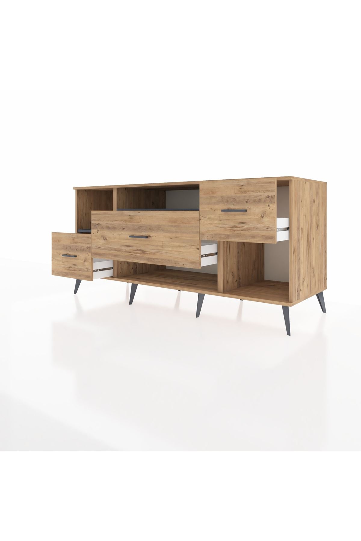 Kronos Konsol 2 Raflı 3 Çekmeceli 176x59x83 - S610M019V27C