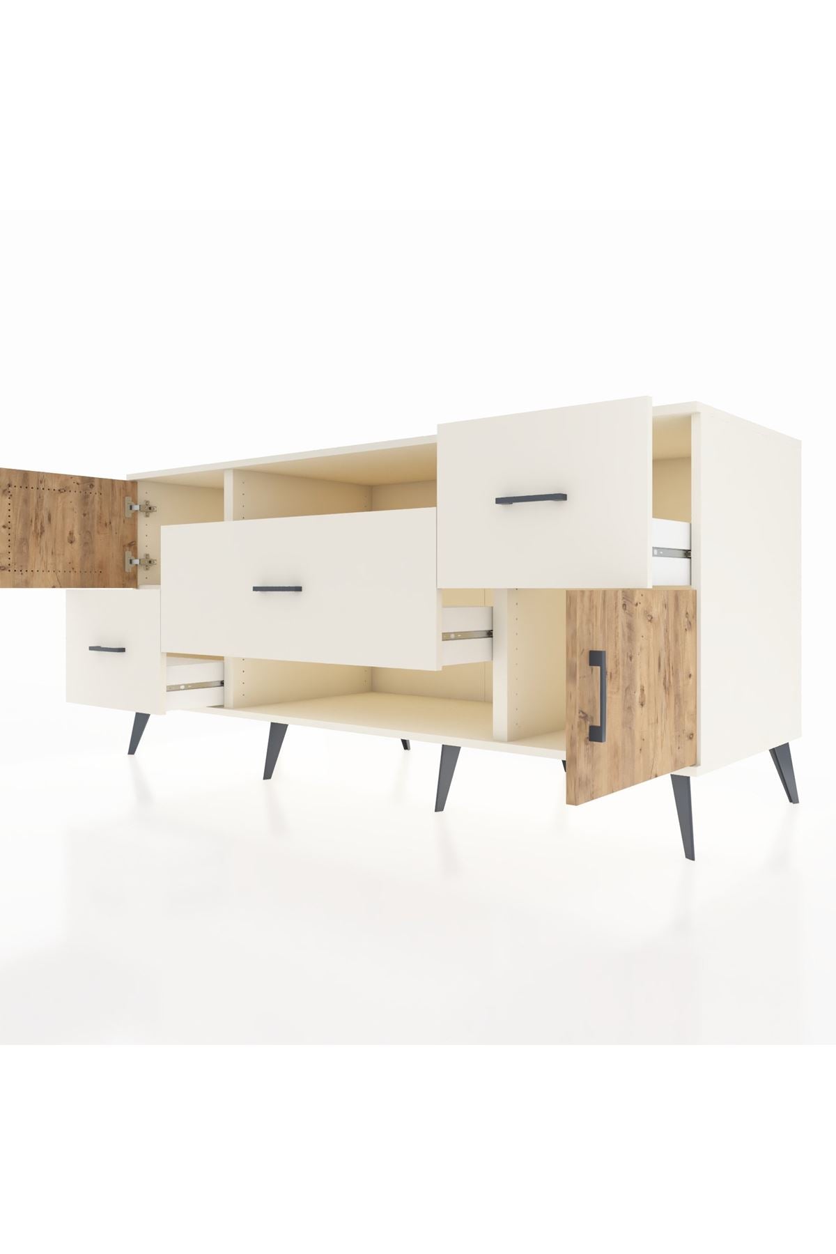 Kronos Konsol 2 Raflı 3 Çekmeceli 2 Kapaklı 176x59x83 - S610M020V01C