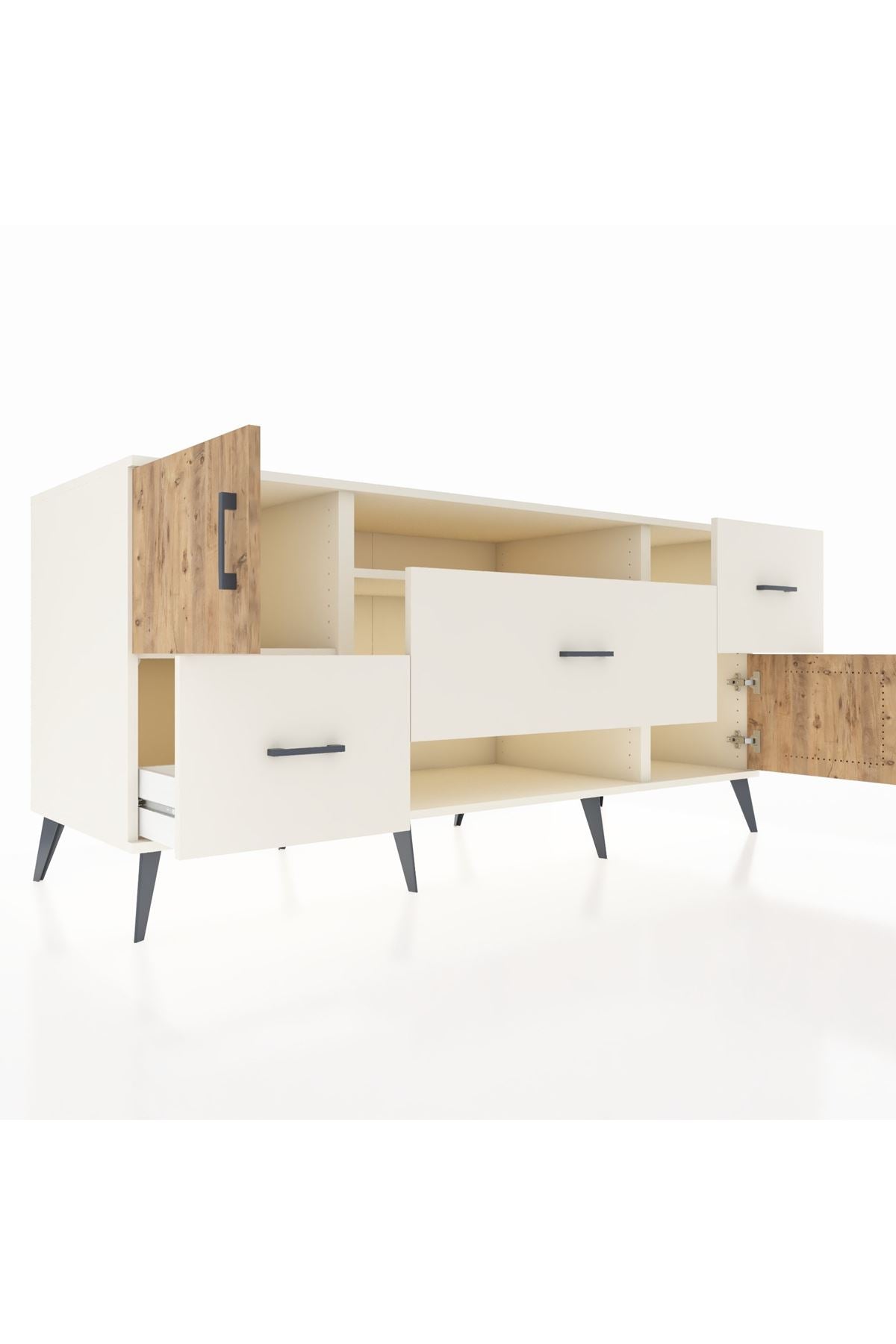 Kronos Konsol 2 Raflı 3 Çekmeceli 2 Kapaklı 176x59x83 - S610M020V01C