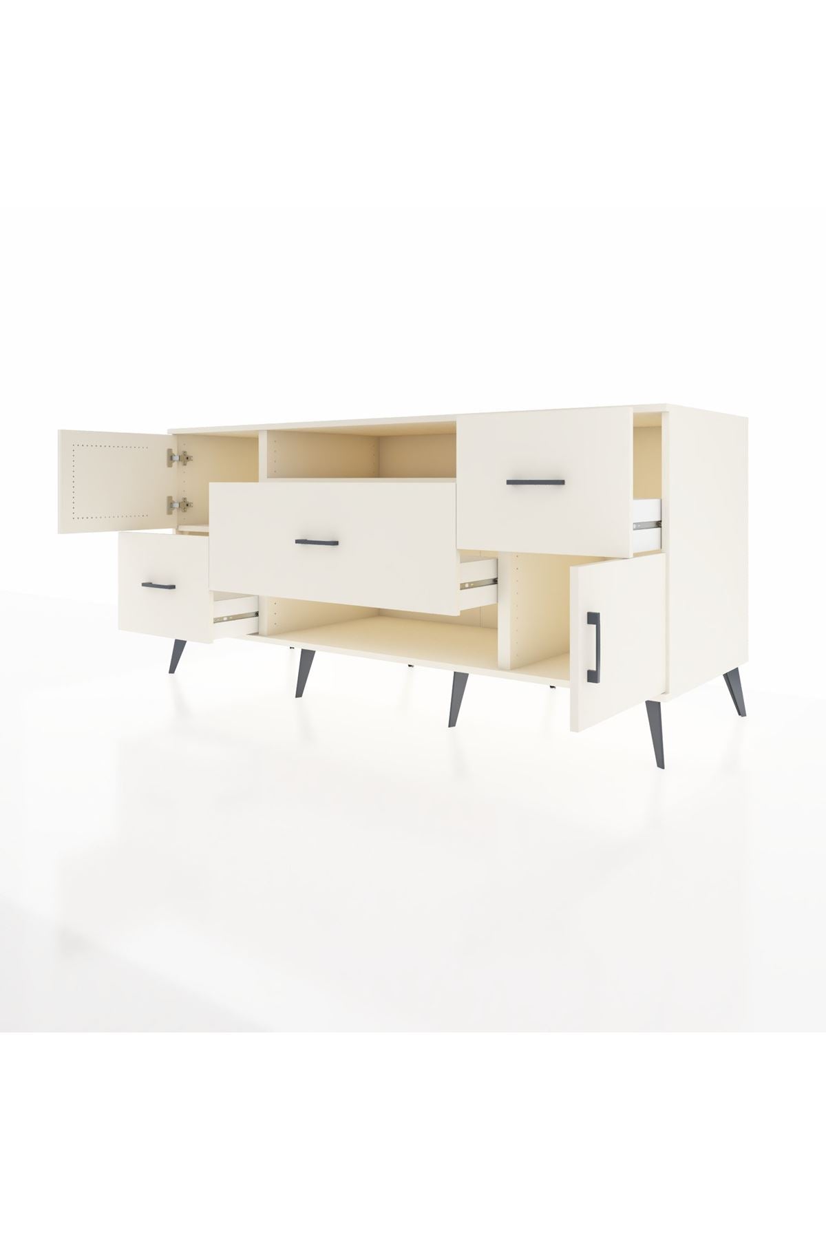 Kronos Konsol 2 Raflı 3 Çekmeceli 2 Kapaklı 176x59x83 - S610M020V04C