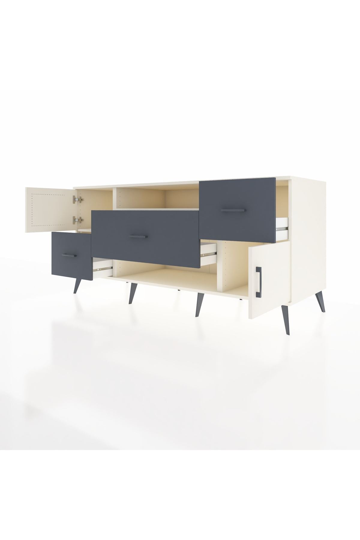 Kronos Konsol 2 Raflı 3 Çekmeceli 2 Kapaklı 176x59x83 - S610M020V05C