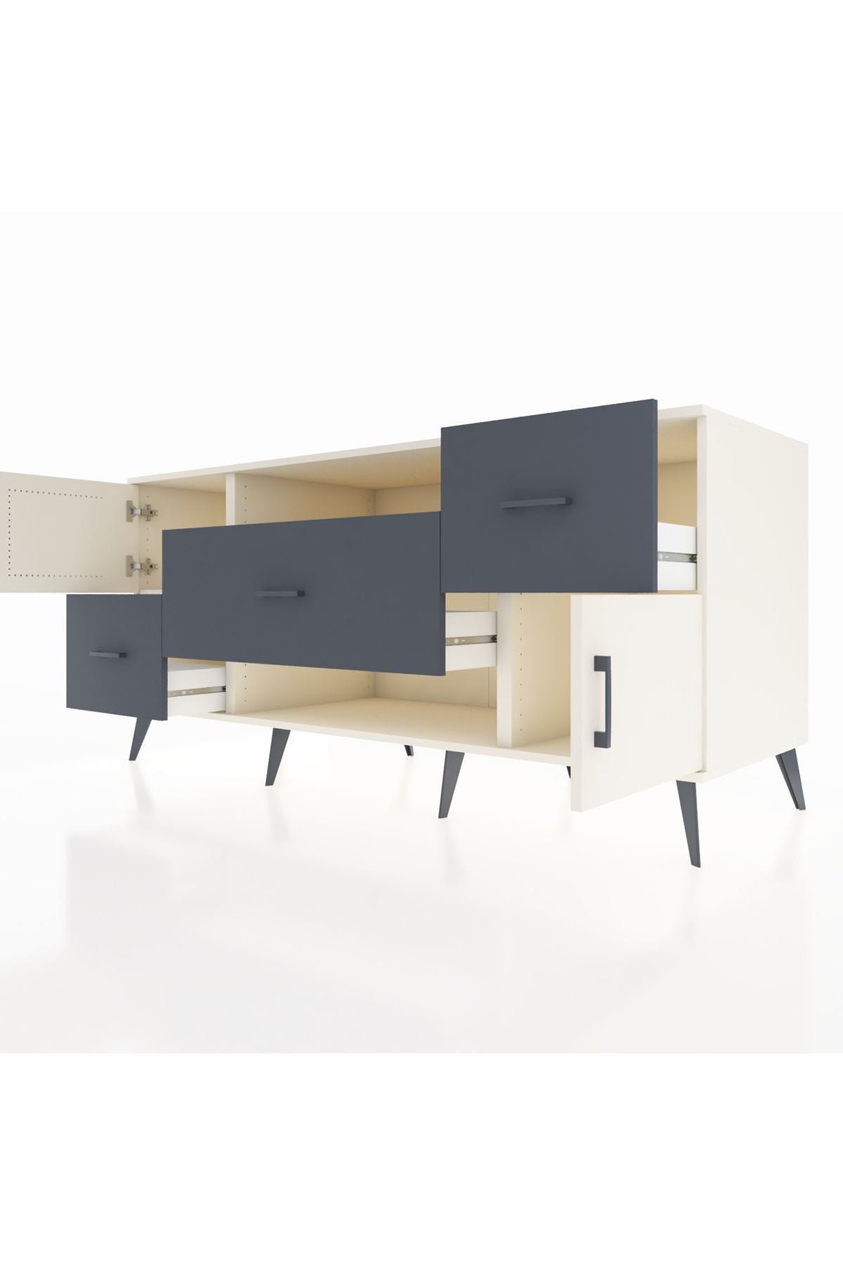 Kronos Konsol 2 Raflı 3 Çekmeceli 2 Kapaklı 176x59x83 - S610M020V05C