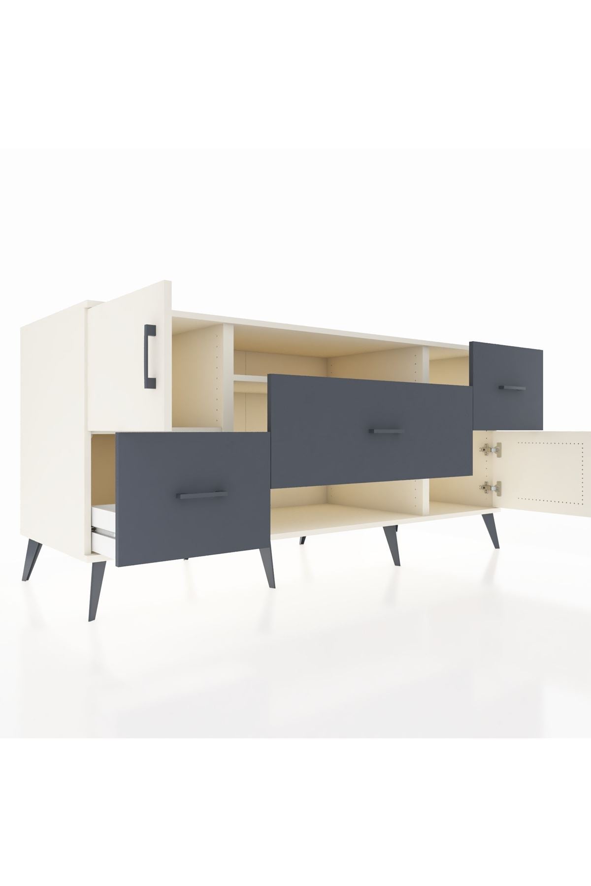 Kronos Konsol 2 Raflı 3 Çekmeceli 2 Kapaklı 176x59x83 - S610M020V05C