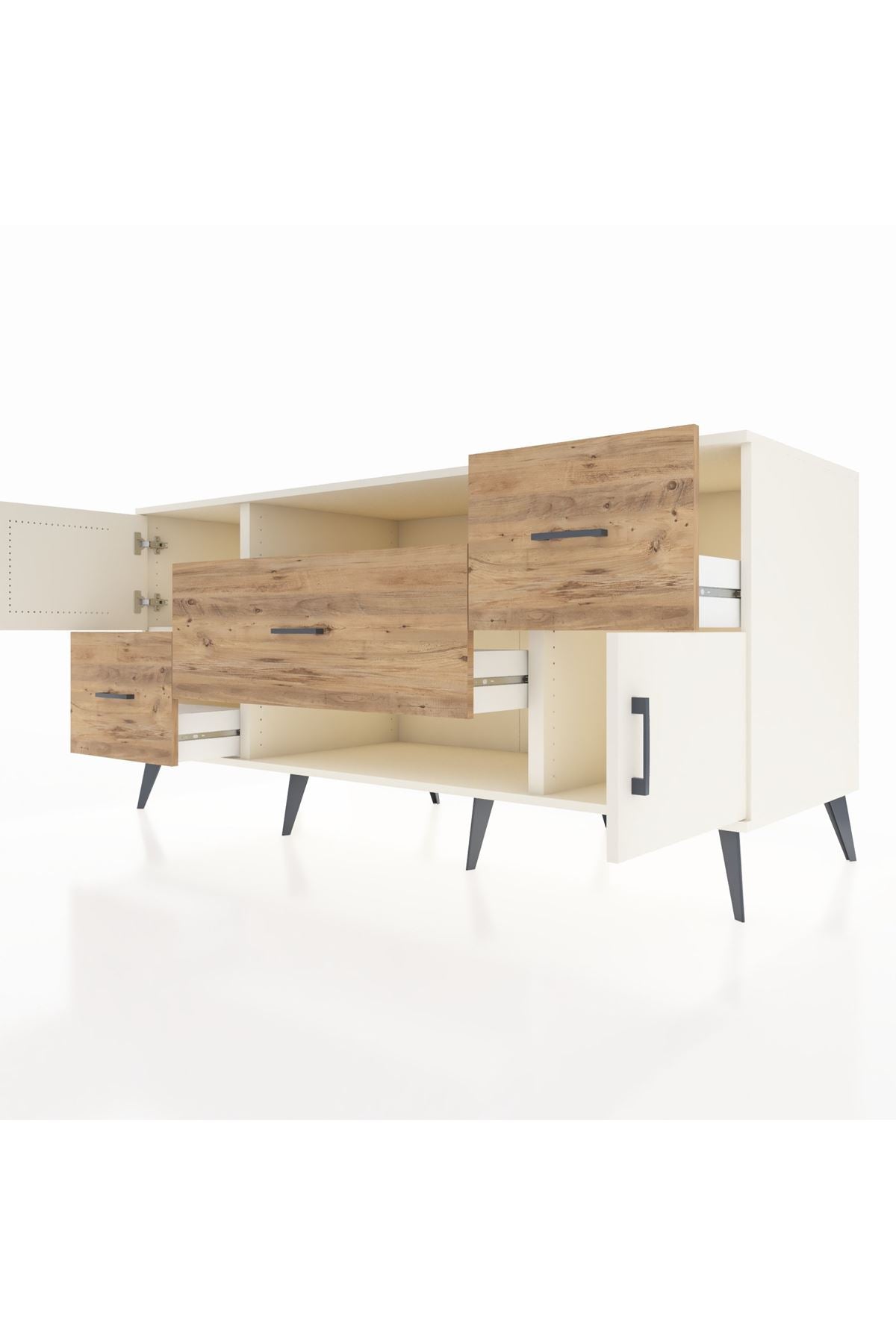 Kronos Konsol 2 Raflı 3 Çekmeceli 2 Kapaklı 176x59x83 - S610M020V06C