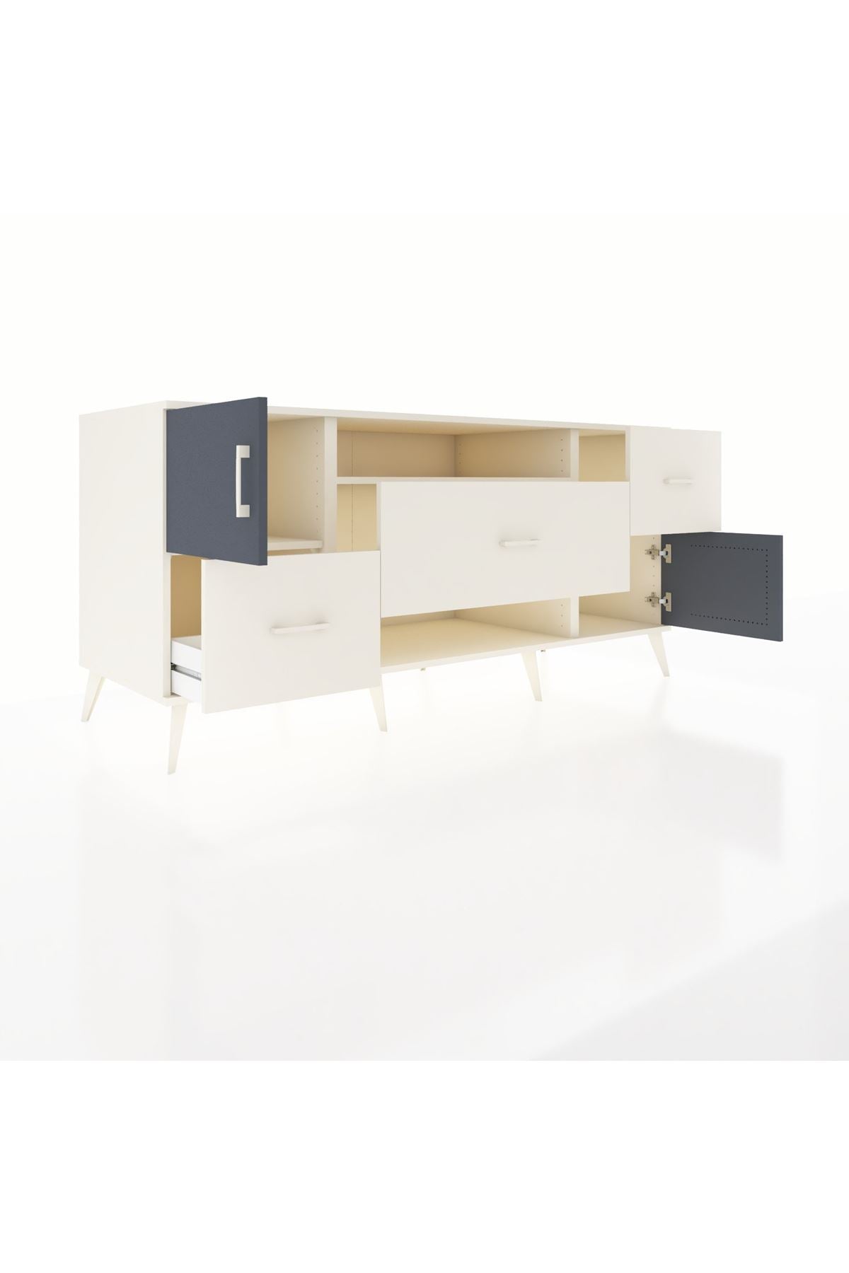 Kronos Konsol 2 Raflı 3 Çekmeceli 2 Kapaklı 176x59x83 - S610M020V07C