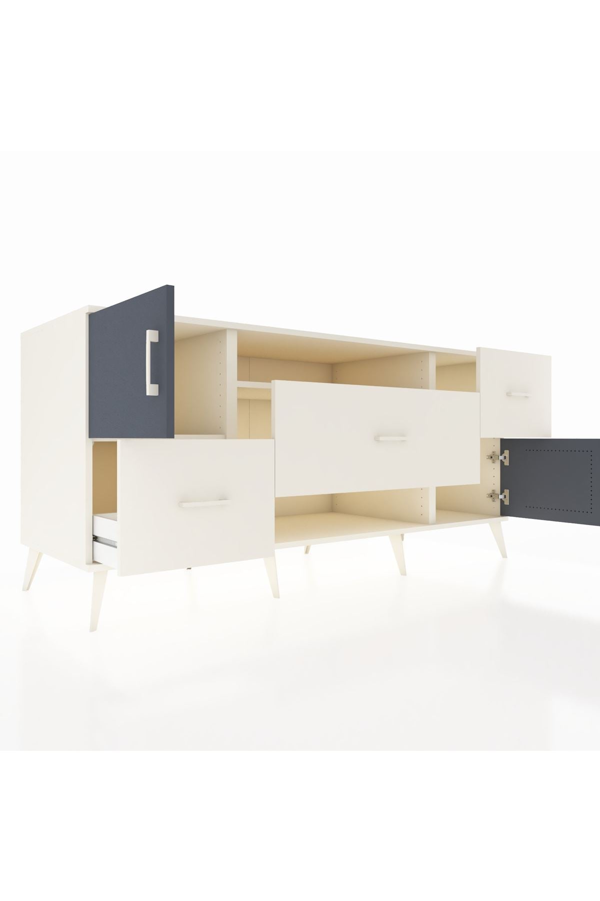 Kronos Konsol 2 Raflı 3 Çekmeceli 2 Kapaklı 176x59x83 - S610M020V07C