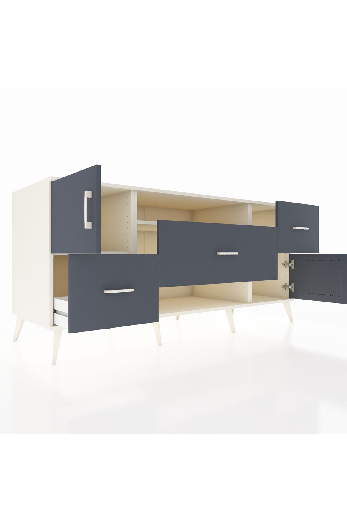 Kronos Konsol 2 Raflı 3 Çekmeceli 2 Kapaklı 176x59x83 - S610M020V08C